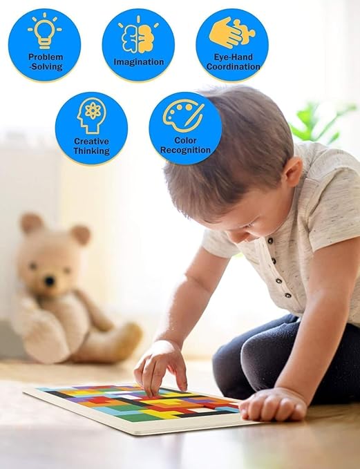 Wooden Intelligence Tetris Jigsaw Puzzle Set