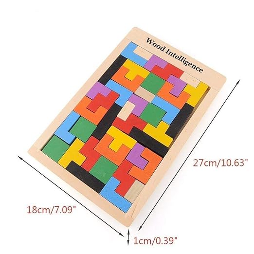 Wooden Intelligence Tetris Jigsaw Puzzle Set