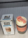 Glass Tumbler with Airtight Lid and Straw