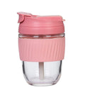 Glass Tumbler with Airtight Lid and Straw